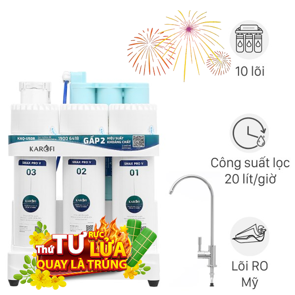 Máy lọc nước RO Karofi KAQ-US08