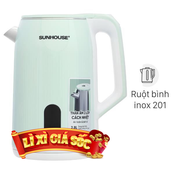 Bình đun siêu tốc Sunhouse 2.8 lít SHD1364
