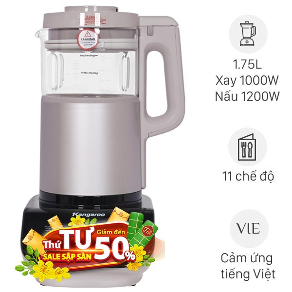Máy làm sữa hạt đa năng Kangaroo KG175HB3
