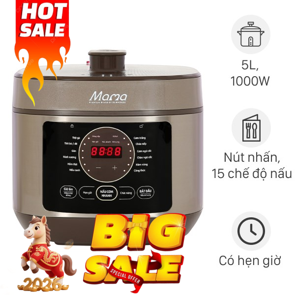 Nồi áp suất điện Sunhouse 5 lít SHD1580