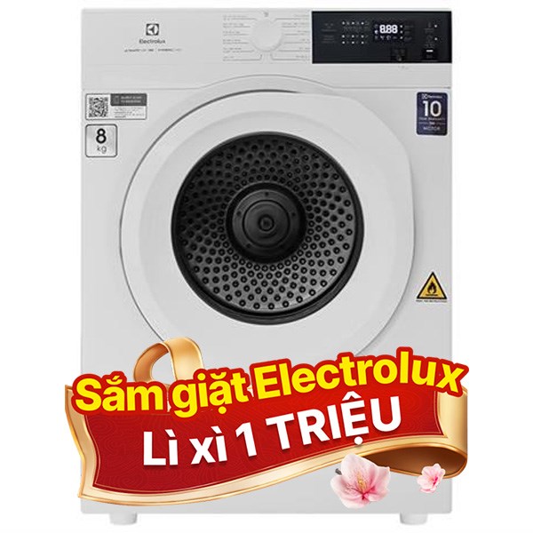 Máy sấy thông hơi Electrolux 8 Kg EDV804H3WC
