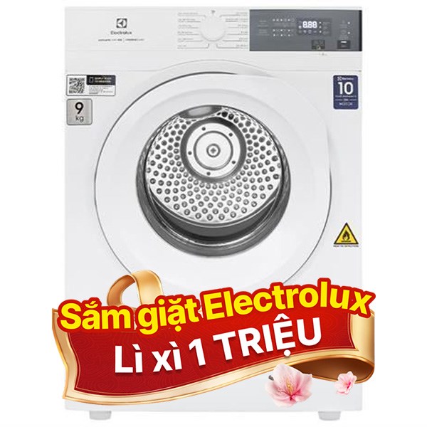 Máy sấy thông hơi Electrolux 9 Kg EDV904H3WC
