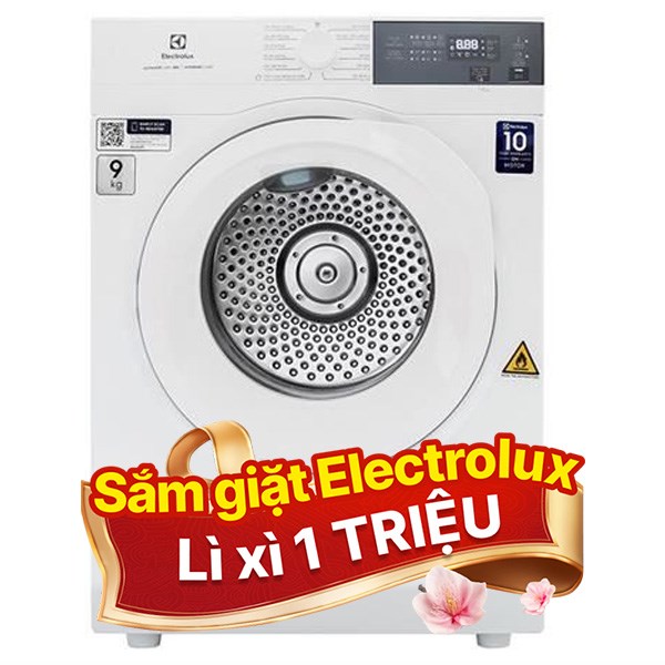 Máy sấy thông hơi Electrolux 9 Kg EDS904H3WC