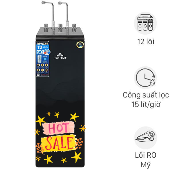 Máy lọc nước RO nóng nguội lạnh Hydrogen Hòa Phát HPN669
