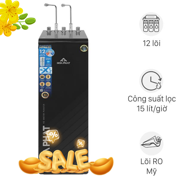 Máy lọc nước RO nóng nguội lạnh Hydrogen Hòa Phát HPN639