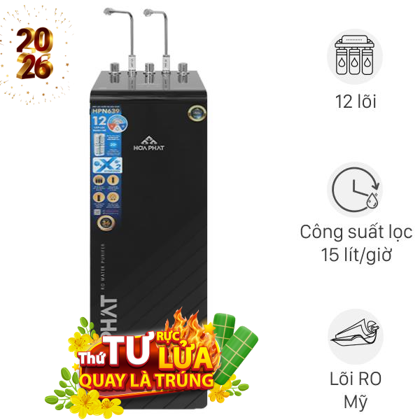 Máy lọc nước RO nóng nguội lạnh Hydrogen Hòa Phát HPN639