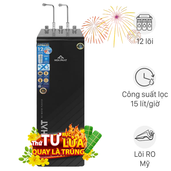 Máy lọc nước RO nóng nguội lạnh Hydrogen Hòa Phát HPN639