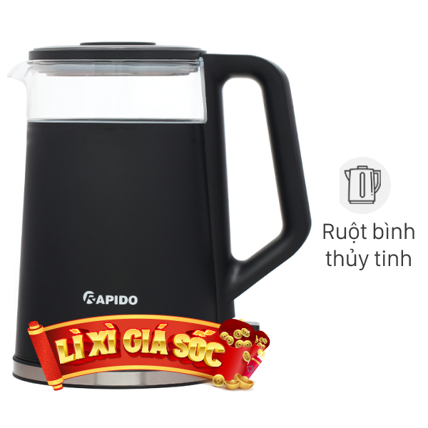 Ấm đun siêu tốc Rapido 1.8 lít RK1816-G
                Mẫu mới