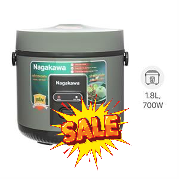 Nồi cơm nắp gài Nagakawa 1.8 lít NRC3836