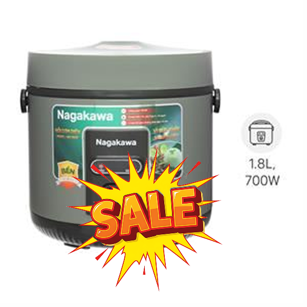 Nồi cơm nắp gài Nagakawa 1.8 lít NRC3836