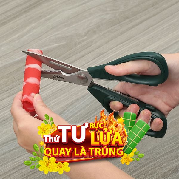 Kéo nhà bếp đa năng thép không gỉ 2Cr13 Delites KS2020-2230