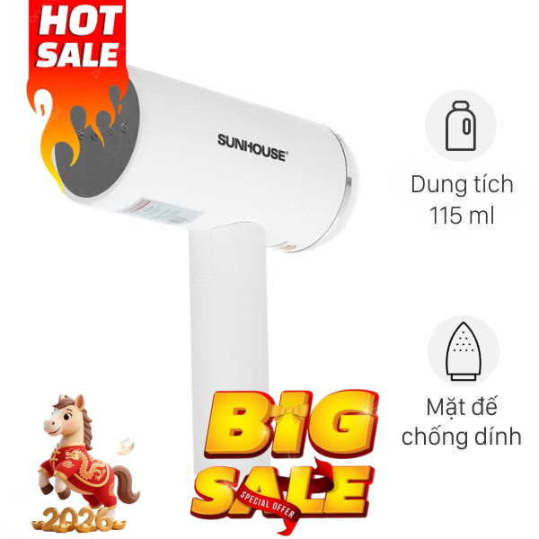 Bàn ủi hơi nước cầm tay Sunhouse SHD2176 1000W