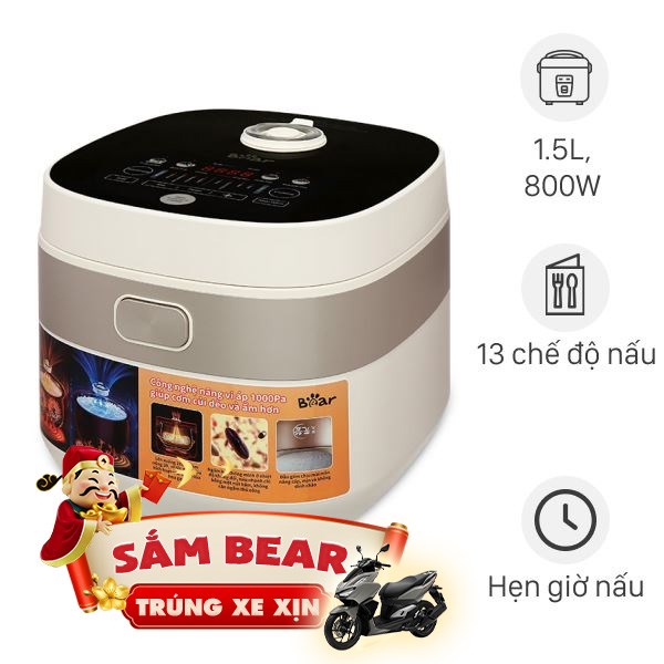 Nồi cơm điện tử Bear 1.5 lít RC-4H40A
