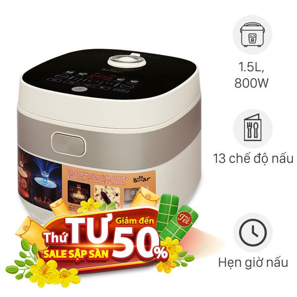 Nồi cơm điện tử Bear 1.5 lít RC-4H40A