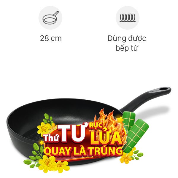 Chảo nhôm chống dính đáy từ Tefal Flavor Force E2770674