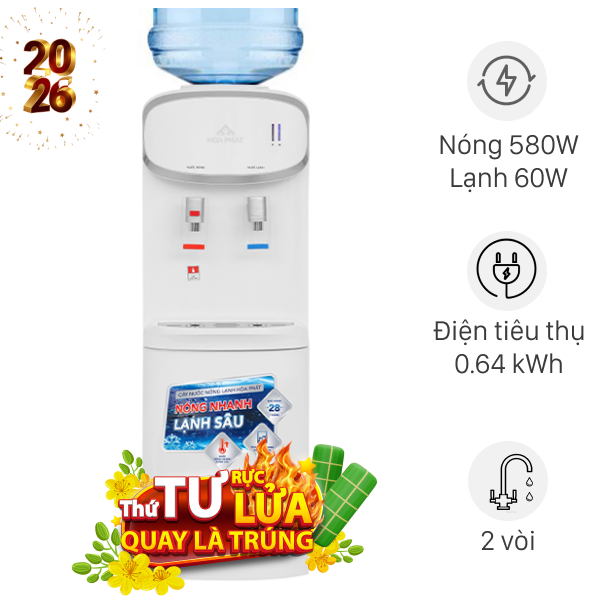 Cây nước nóng lạnh Hòa Phát HTL236 640W