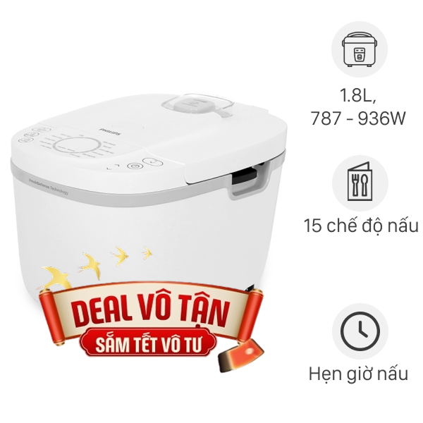 Nồi cơm điện tử Philips 1.8 lít HD4717/30