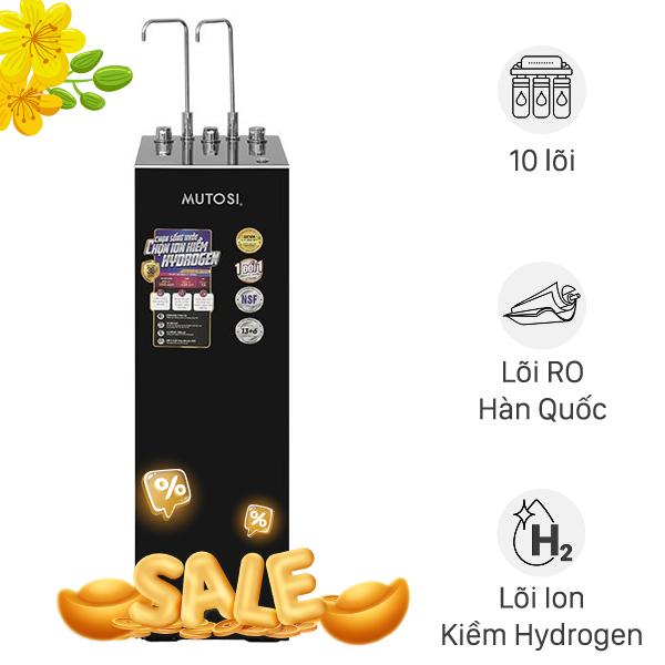 Máy lọc nước RO nóng nguội lạnh Hydrogen ion kiềm Mutosi MP-S129H