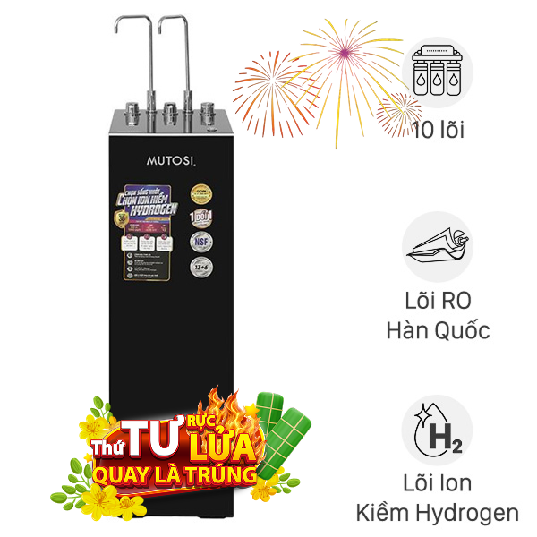 Máy lọc nước RO nóng nguội lạnh Hydrogen ion kiềm Mutosi MP-S129H