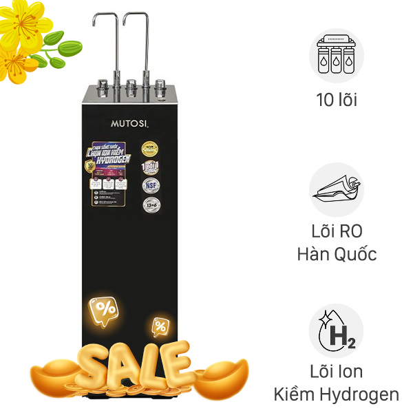 Máy lọc nước RO nóng nguội lạnh Hydrogen ion kiềm Mutosi MP-S128H