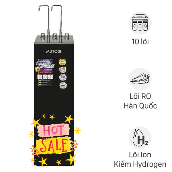 Máy lọc nước RO nóng nguội lạnh Hydrogen ion kiềm Mutosi MP-S128H