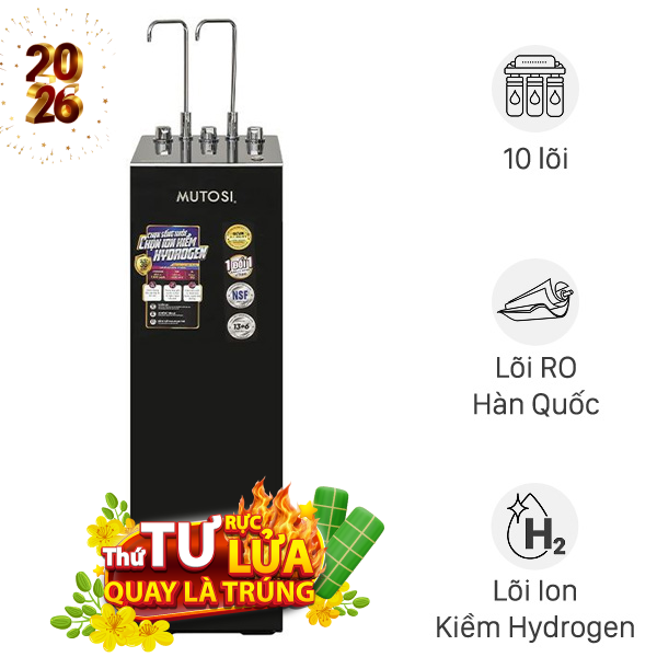 Máy lọc nước RO nóng nguội lạnh Hydrogen ion kiềm Mutosi MP-S128H
