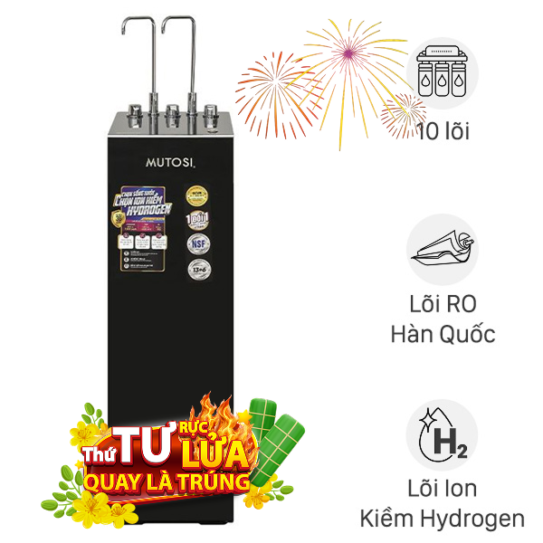 Máy lọc nước RO nóng nguội lạnh Hydrogen ion kiềm Mutosi MP-S128H