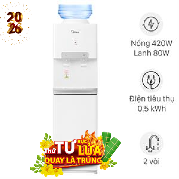 Cây nước nóng lạnh Midea YD1732S-W 500W