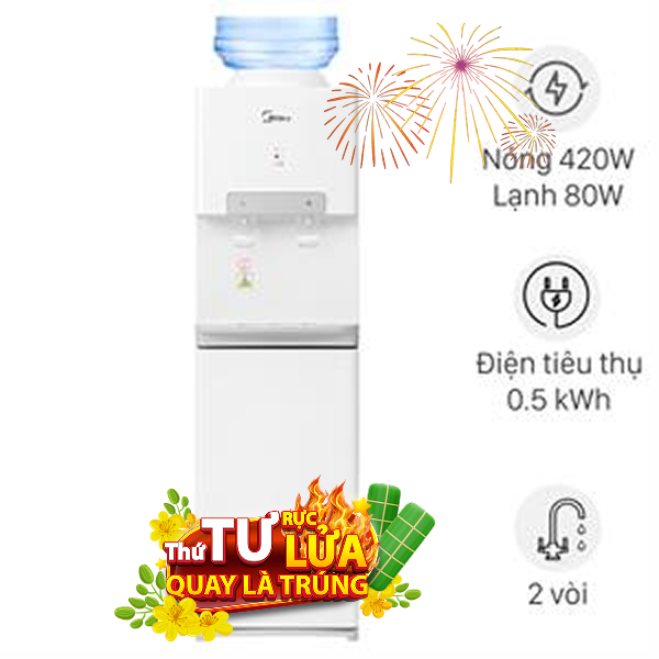 Cây nước nóng lạnh Midea YD1732S-W 500W