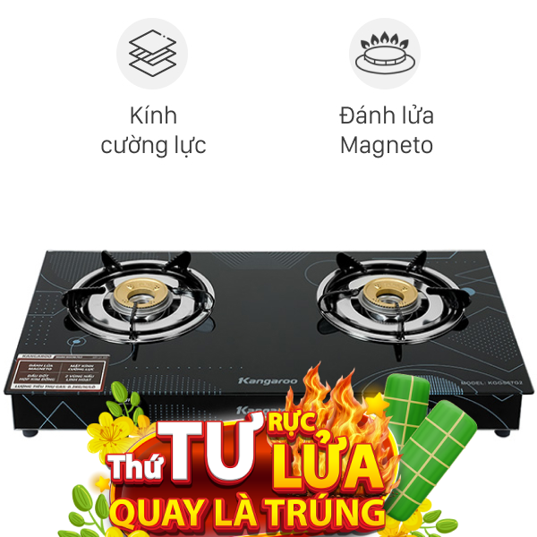 Bếp ga đôi Kangaroo KGGS67G2