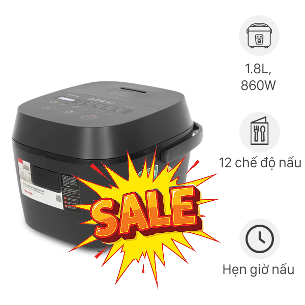 Nồi cơm điện tử Toshiba 1.8 lít RC-18DR5UVN(H)
