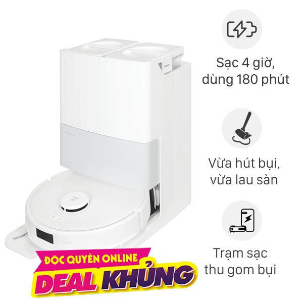 Robot hút bụi lau nhà Roborock Q Revo 5V1 - Trắng