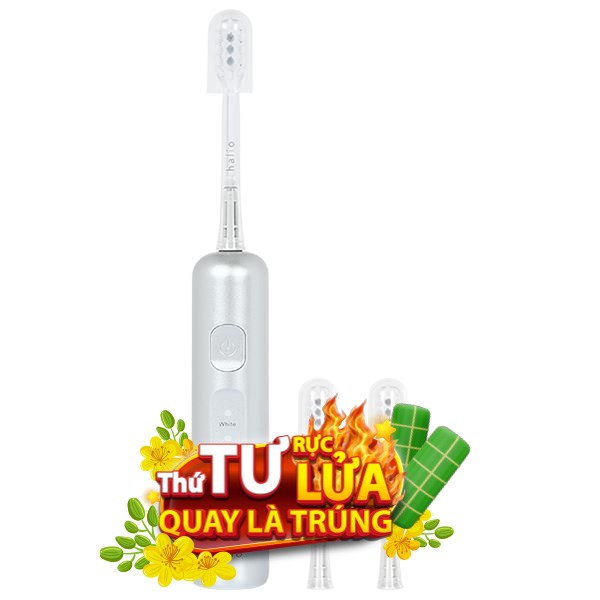 Bàn chải điện Halio Wave Sonic Silver Frost