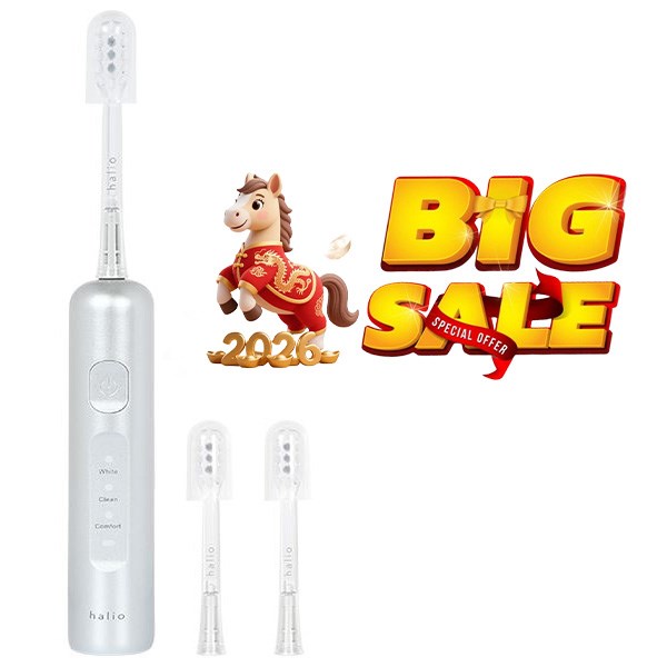 Bàn chải điện Halio Wave Sonic Cloud White