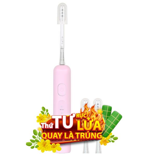 Bàn chải điện Halio Wave Sonic Pink Whisper