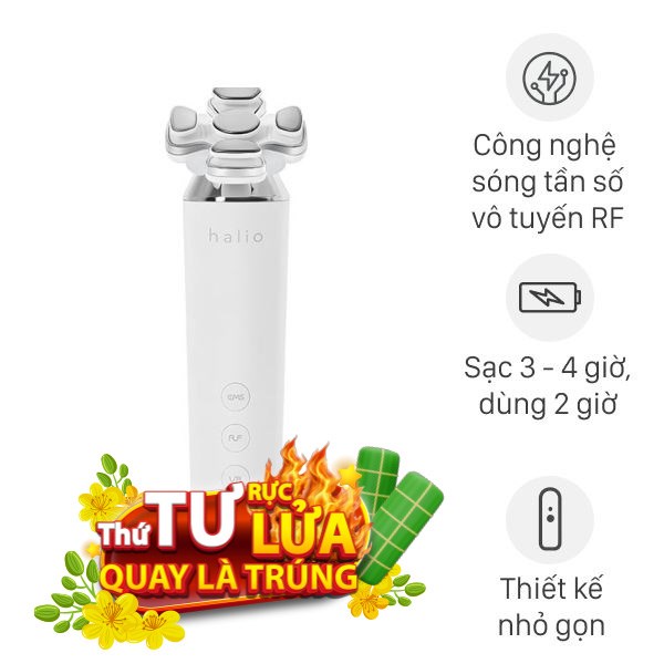 Máy massage mặt nâng cơ và trẻ hóa da kết hợp ánh sáng sinh học Halio