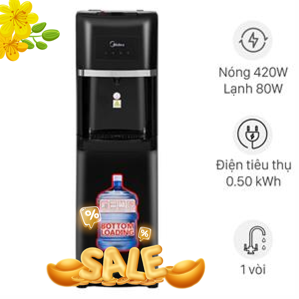 Cây nước nóng lạnh Midea YD1135AS-B 500W