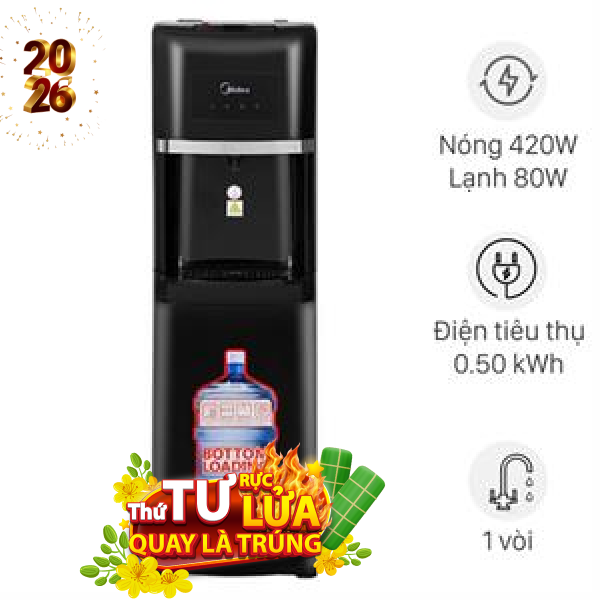 Cây nước nóng lạnh Midea YD1135AS-B 500W
