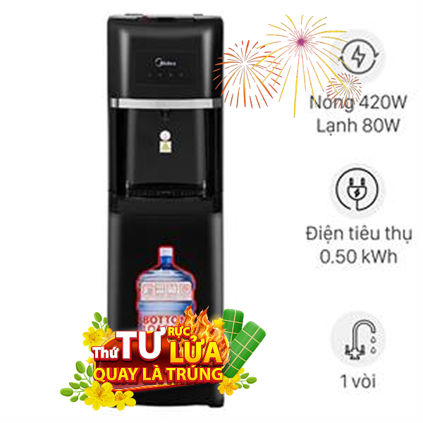 Cây nước nóng lạnh Midea YD1135AS-B 500W