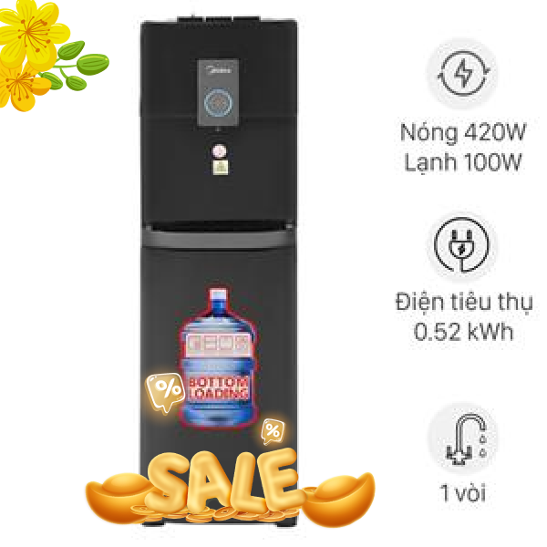Cây nước nóng lạnh Midea YL2036S-B 520W