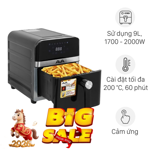Nồi chiên không dầu AVA 9 lít ZG94WG