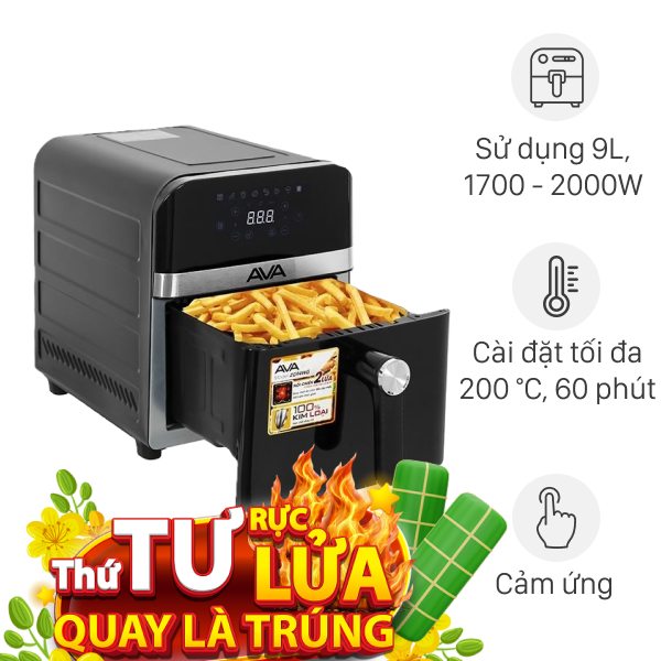 Nồi chiên không dầu AVA 9 lít ZG94WG