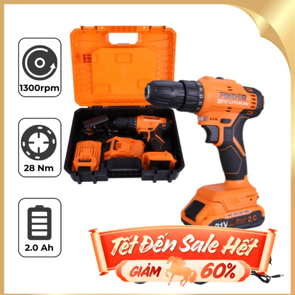 Máy khoan pin Finder FD10042121 21V