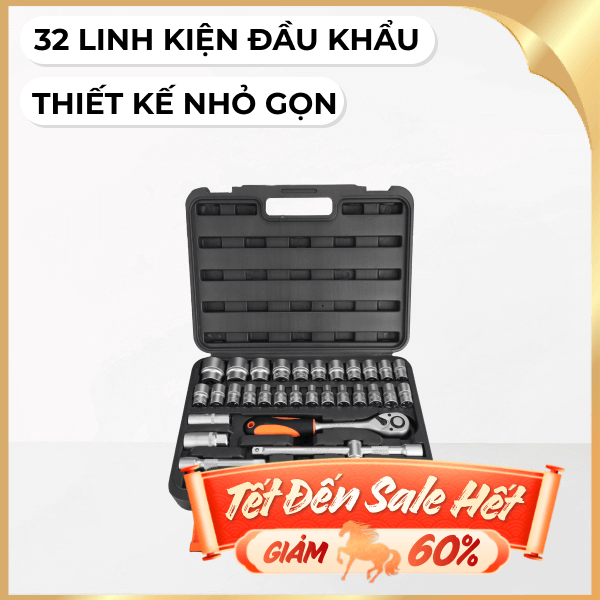 Bộ dụng cụ đầu khẩu 1/2 32 món Finder 192537