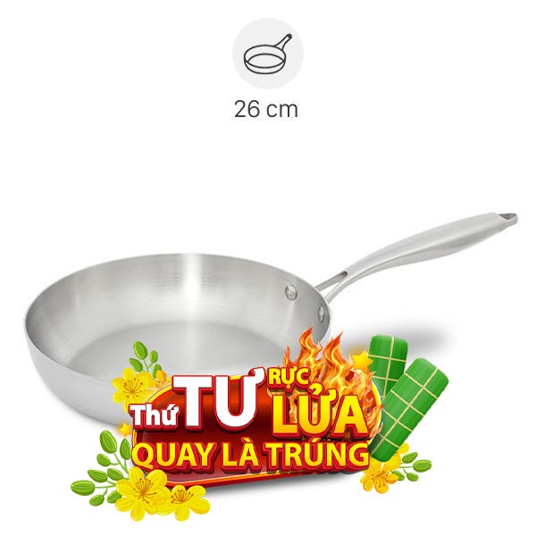 Chảo inox đáy từ AVA CW-TP001F