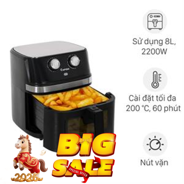 Nồi chiên không dầu Rapido 8 lít RAF-8.0M2