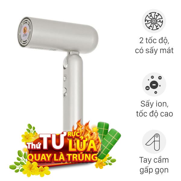 Máy sấy tóc và tạo kiểu đa năng Dreame Pocket Uni AHD54 Titanium Gold