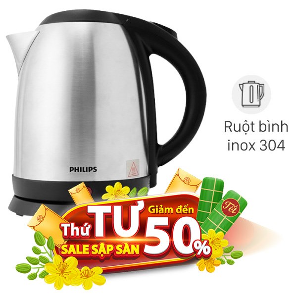 Bình đun siêu tốc Philips 1.5 lít HD9306