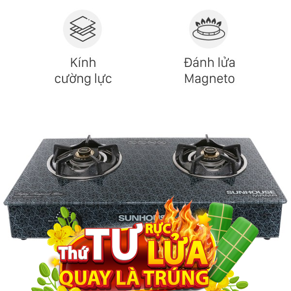 Bếp ga đôi Sunhouse Mama MMBB0787MT