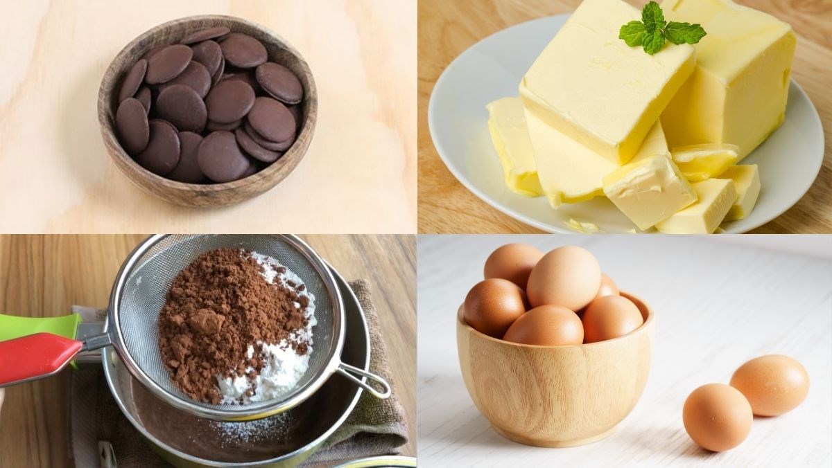 Nguyên liệu món ăn bánh gato socola đơn giản